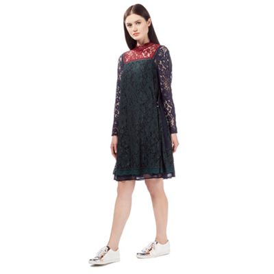 Preen/EDITION Multi-coloured lace swing dress